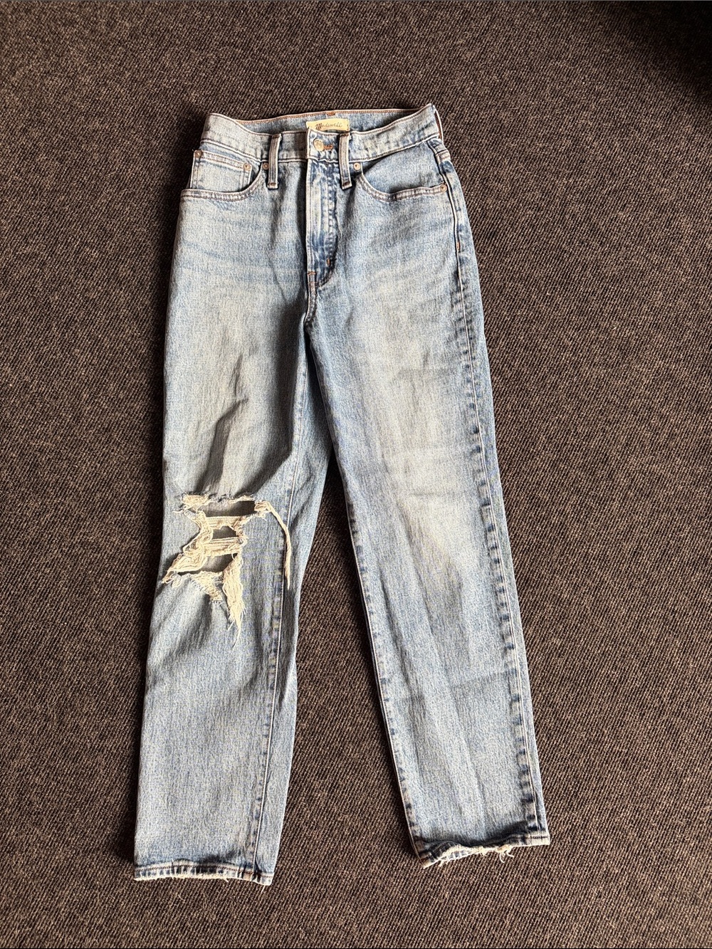 Madewell, The Perfect Vintage Straight Jean, Size 25